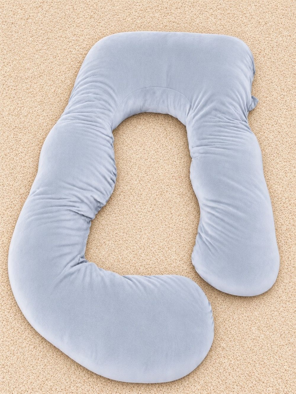 Plush U-Shaped Full Body Pillow - Light Blue